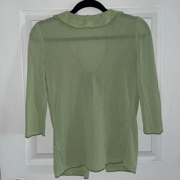 Green Ruffle Tie Top - Picture 4 of 5